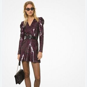 Michael Kors Tiger Flounce Dress